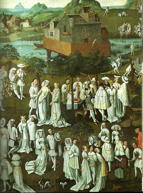 French school hunting with falcons at the court of philip the good Germany oil painting art